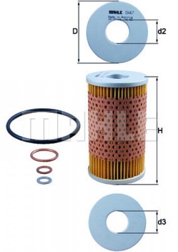 MAHLE OX47D Ölfilter MERCEDES-BENZ 1950-90er Jahre